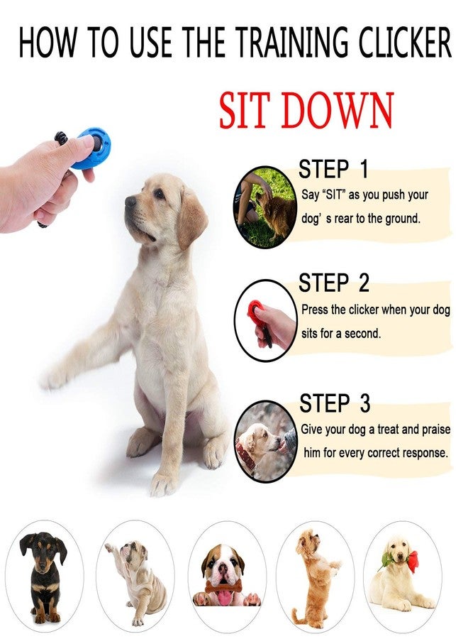 VOBRAMY Dog Training Clicker with Wrist Strap Durable Lightweight Easy to Use-2 Pack(Black+New Blue) - Image 5